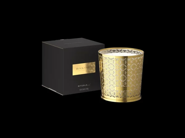 Rituals Large Black Oudh Scented Candle With Metal Sleeve | Candele Profumate
